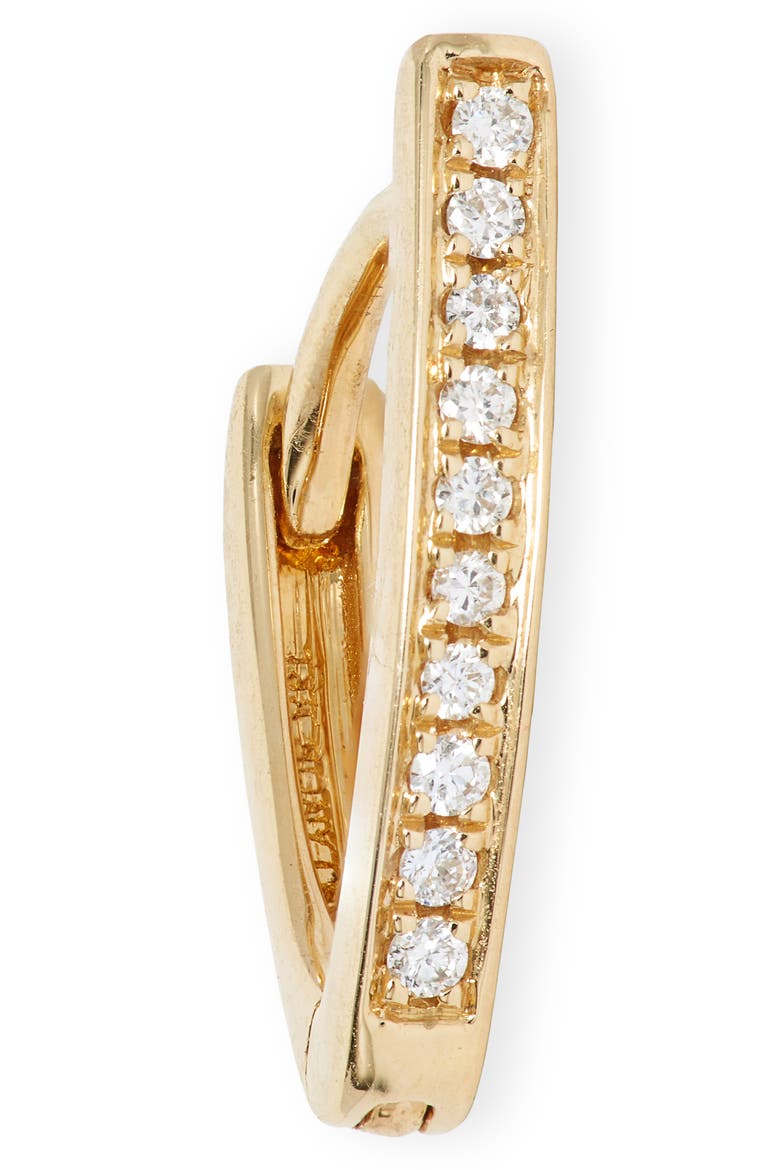 Kiera Diamond Bar Hoop Earrings (Nordstrom Exclusive), Alternate, color, DIAMOND/ YELLOW GOLD