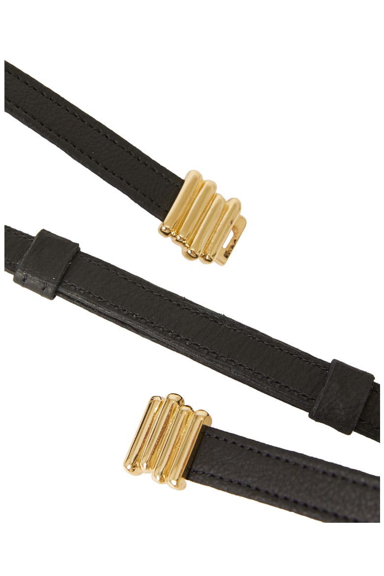 Diem Leather Belt, Alternate, color, BLACK GOLD