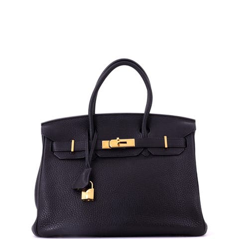 Birkin Handbag Black Togo with Gold Hardware 30