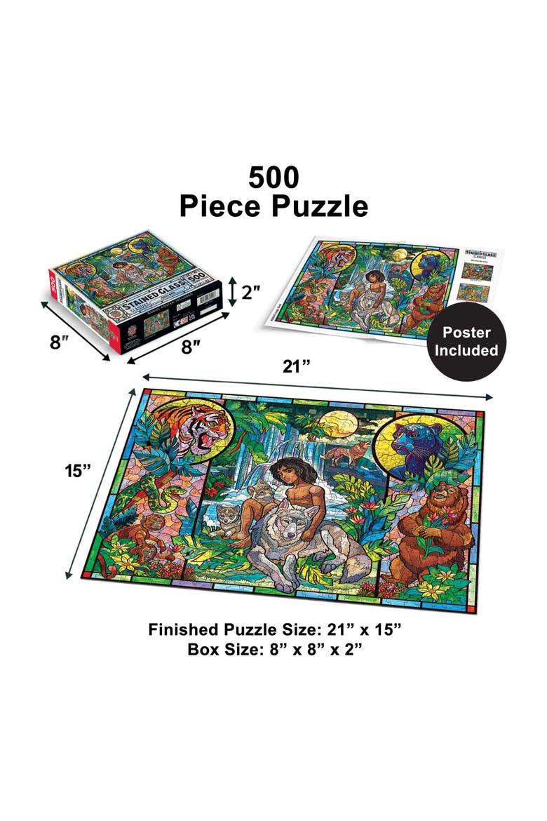 Jungle Book 500 Piece Jigsaw Puzzle, Alternate, color, Multicolor