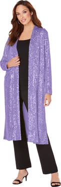 Roaman's Plus Size Sequin Duster