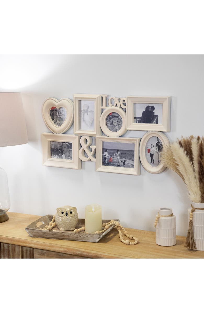 Northlight Multi-Sized "Love" Collage Picture Wall Frame - 26.5" - White, Alternate, color, White
