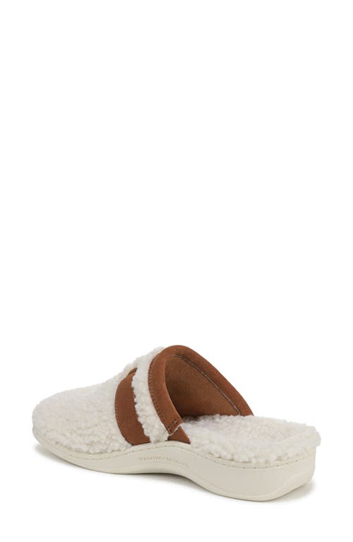 Vionic Izzy Faux Shearling Clog In White