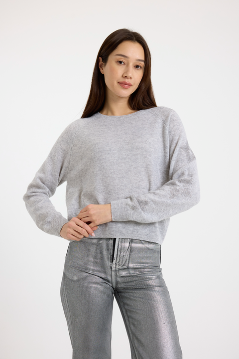 Stardust Sleeve 100% Cashmere Sweater