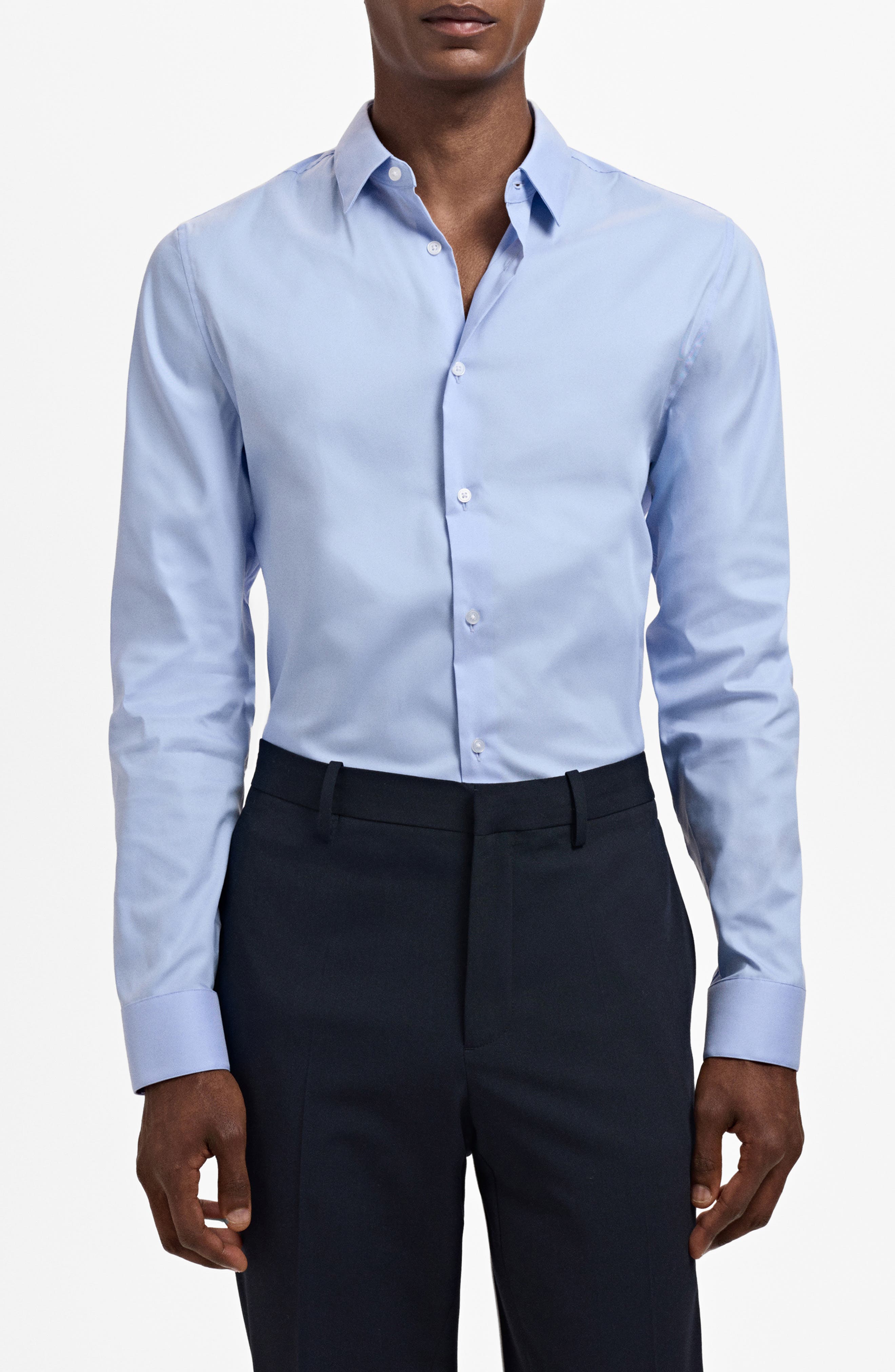 Slim Fit Cotton Button-Up Shirt - image 5