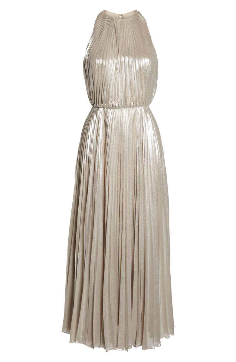 Jill Jill Stuart Pleated Metallic Dress, Alternate, color, 