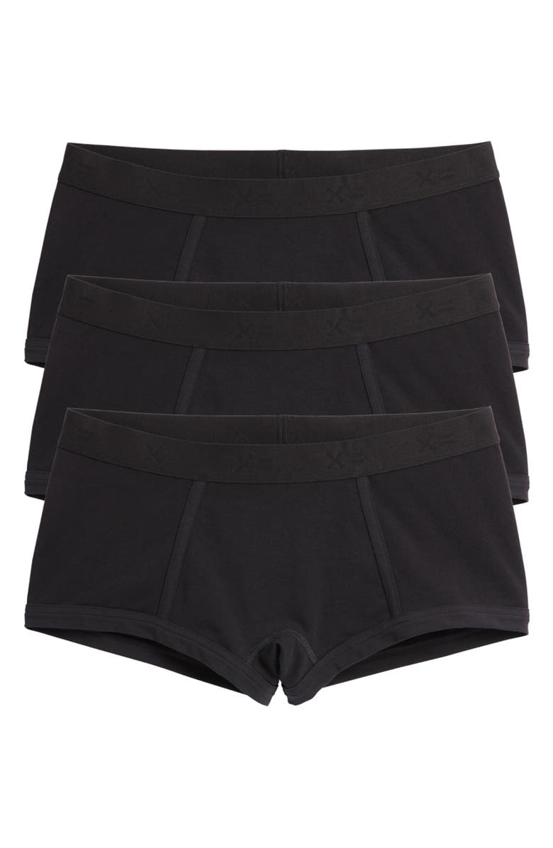TomboyX 3-Pack Boyshorts, Main, color, Black