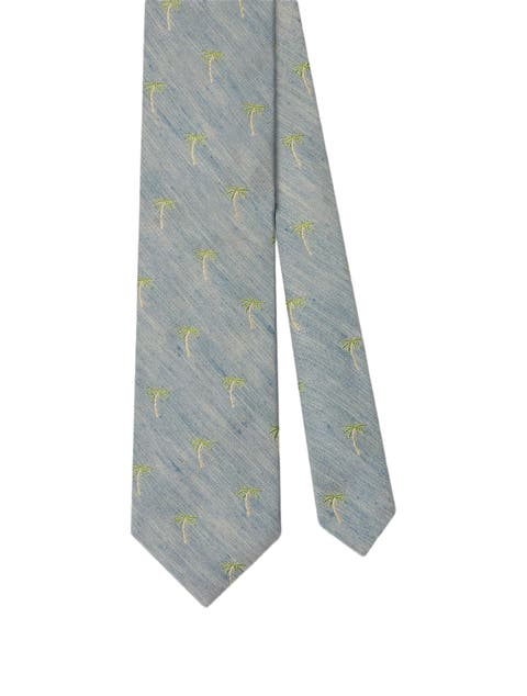 Robert Palm Silk Linen Best of Class Necktie