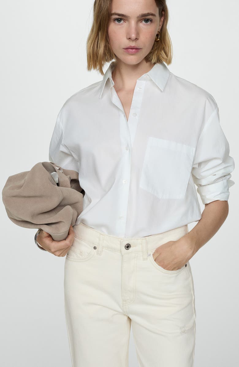 MANGO Raw Hem Crop Straight Leg Jeans, Alternate, color,