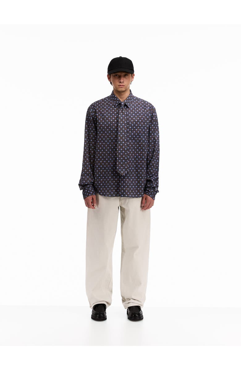 vowels Floral Dobby Shirt, Alternate, color, Blue