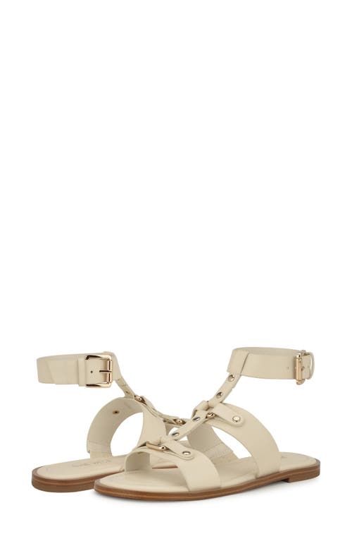 Shop Nine West Jouise Studded Gladiator Sandal In Ivory