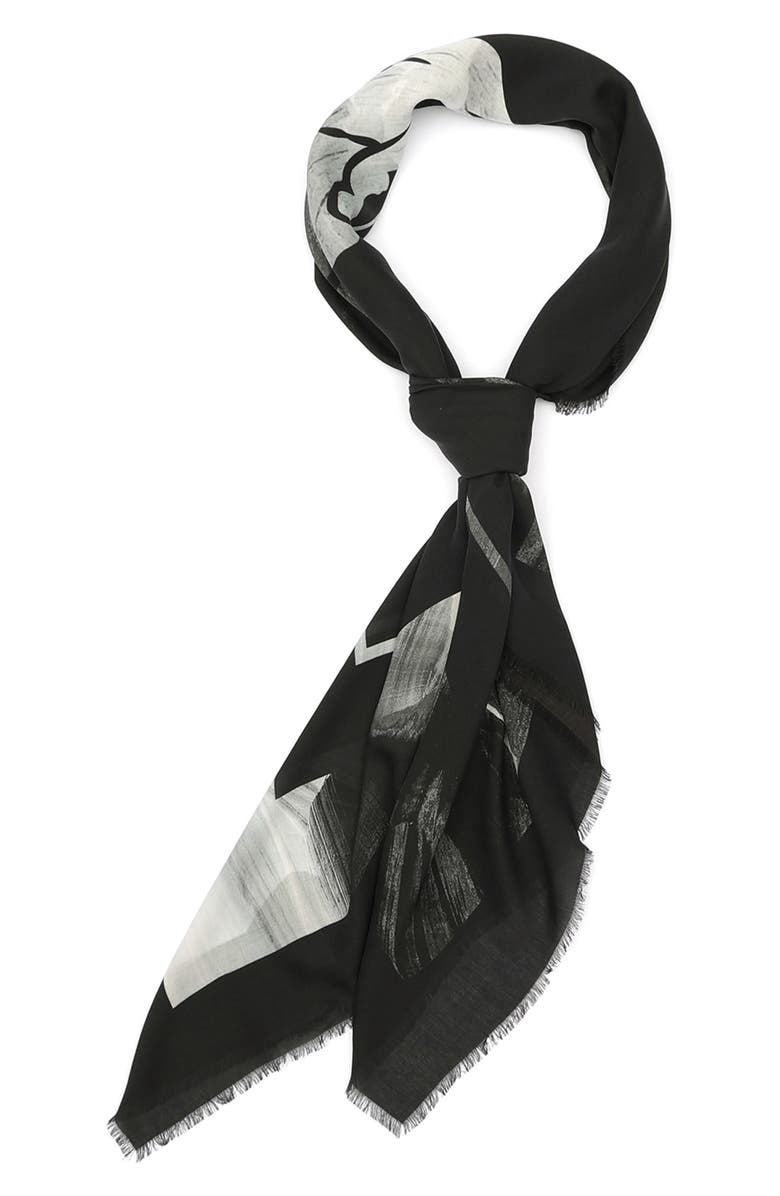 AllSaints Arches Ramskull Square Scarf, Alternate, color, 