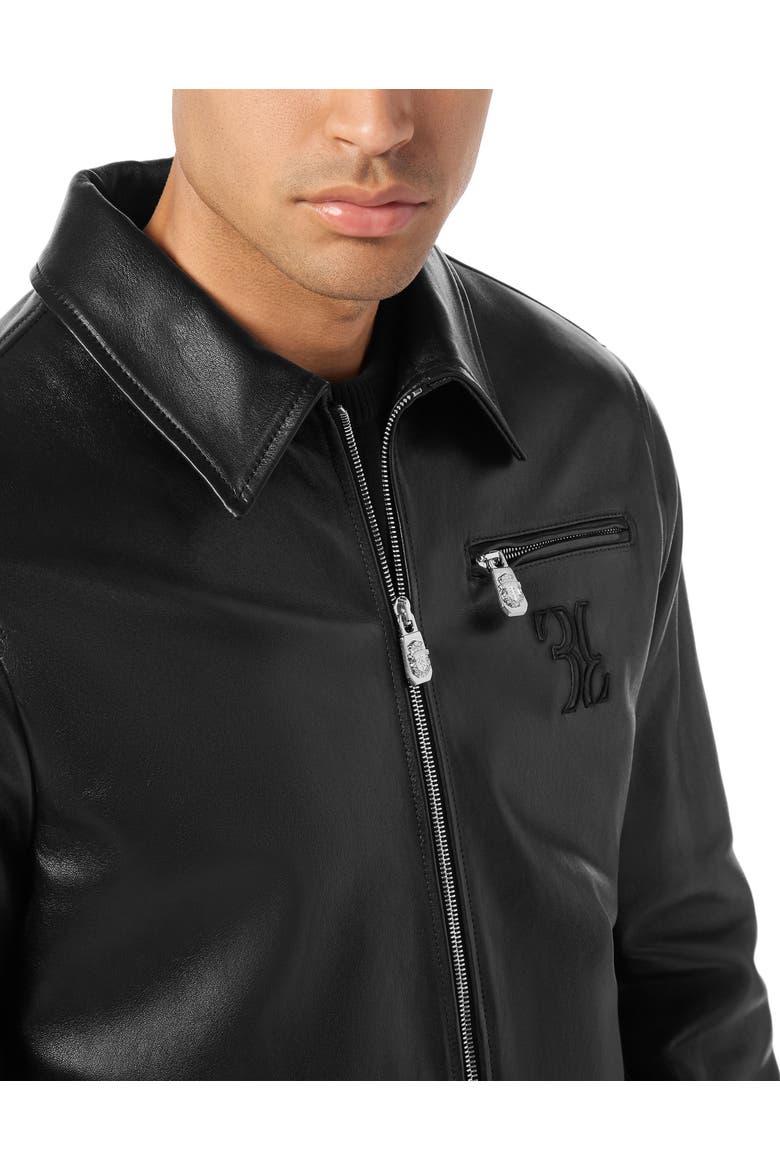 Nappa Leather Blouson Men, Alternate, color, black