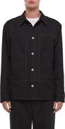 Helmut Lang Wool Gabardine Trucker Shirt Jacket