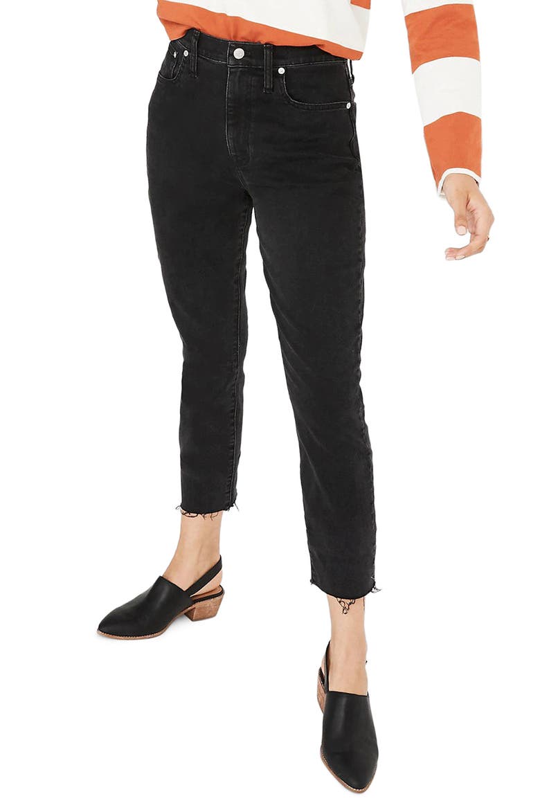 High Waist Slim Crop Boyfriend Jeans, Main, color, LUNAR WASH