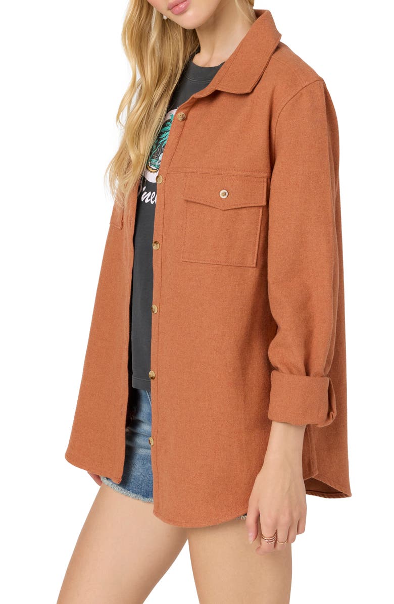 O'Neill Brooks Oversize Cotton Flannel Button-Up Shirt, Alternate, color, 