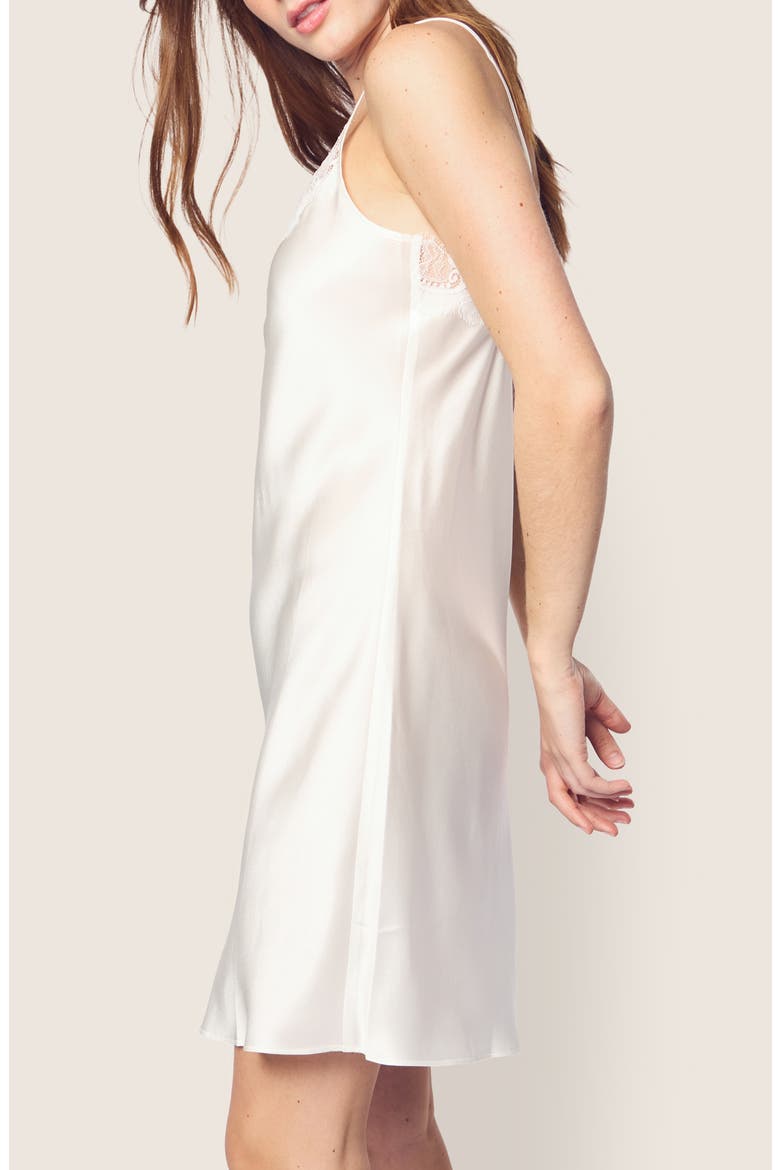 Silk Lace Slip Dress, Alternate, color, WHITE