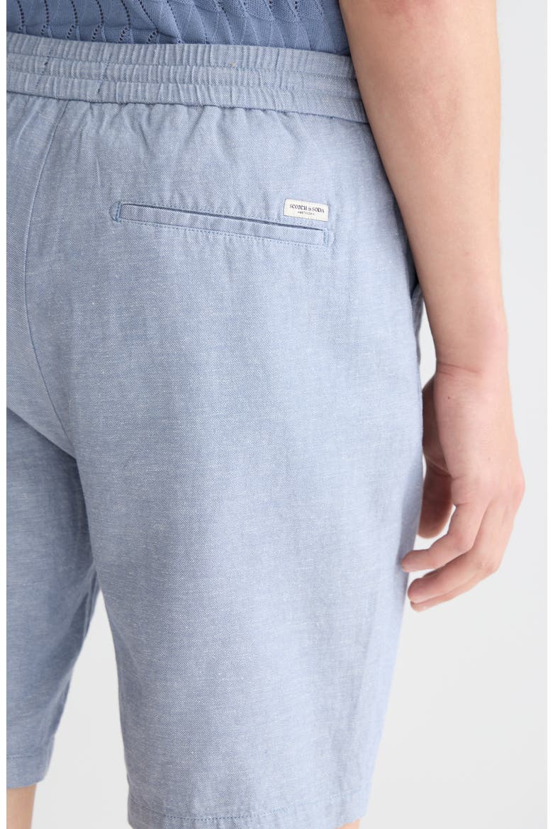 Cotton & Linen Chino Shorts, Alternate, color, INFINITY