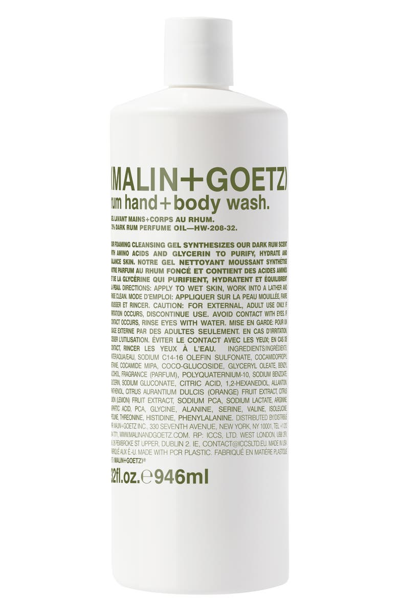 MALIN+GOETZ Jumbo Rum Body Wash $105 Value, Main, color, 
