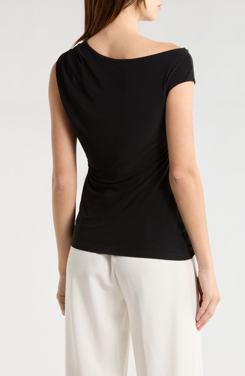 Leith Asymmetric One-Shoulder Top, Alternate, color, Black