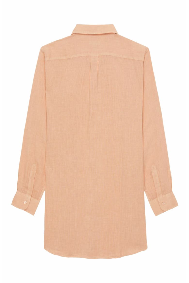 Women's Solid Linen Shirt Dress, Alternate, color, BLUSH