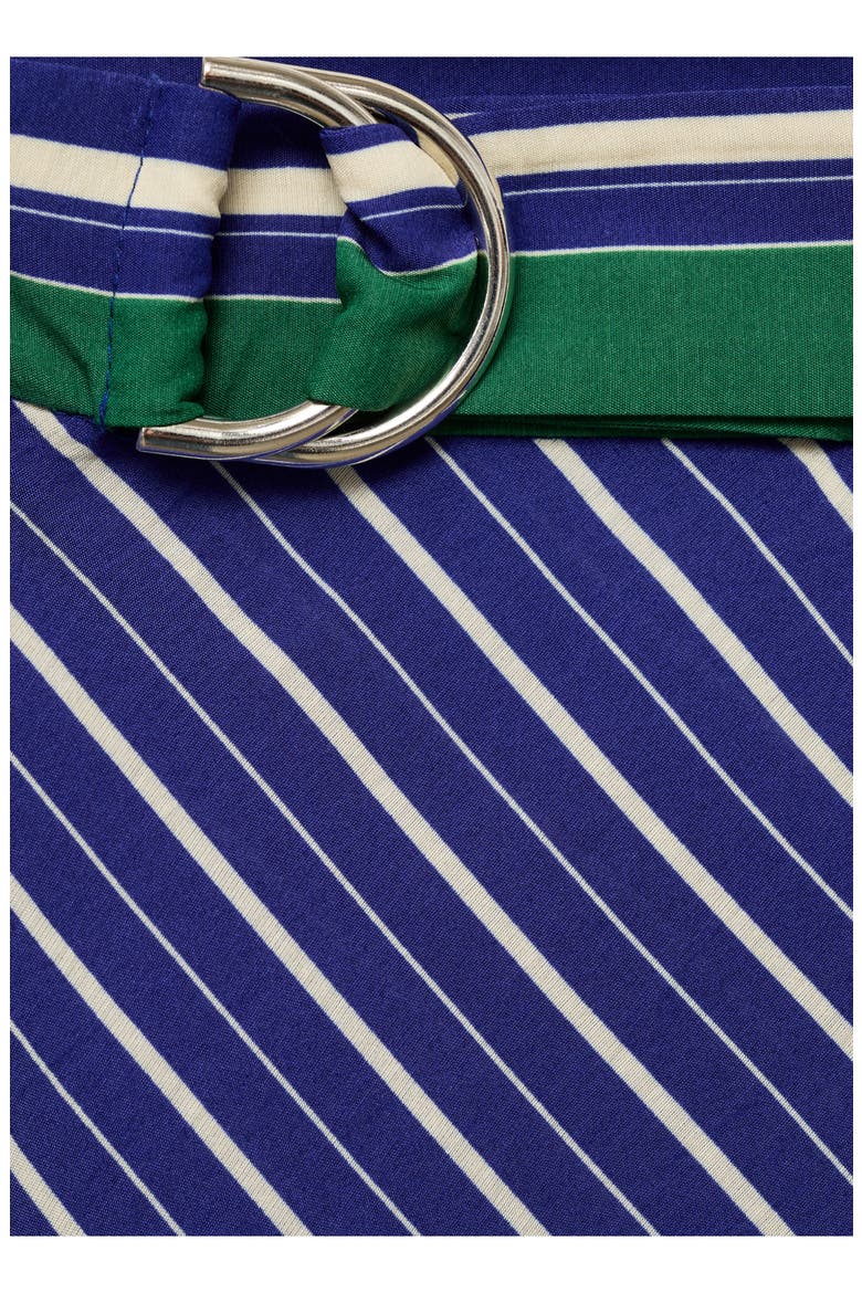 Stripe Belted Asymmetric Midi Skirt, Alternate, color, BLUE