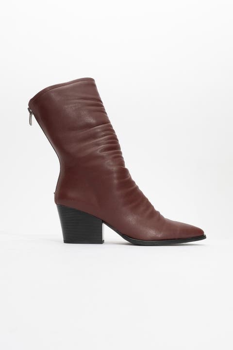 Laval Back-Zip Block Heel Boot