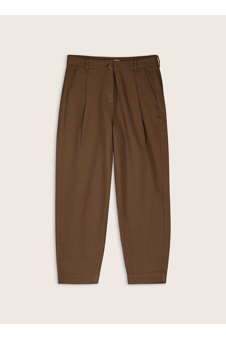 Paola Mid-Rise Ankle Grazer Chino, Alternate, color, Milk Chocolate
