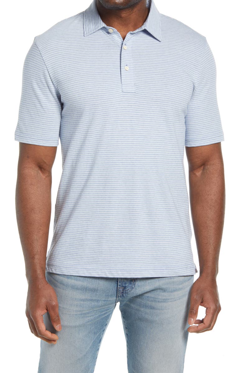 Faherty Isle Stripe Short Sleeve Polo, Main, color, 