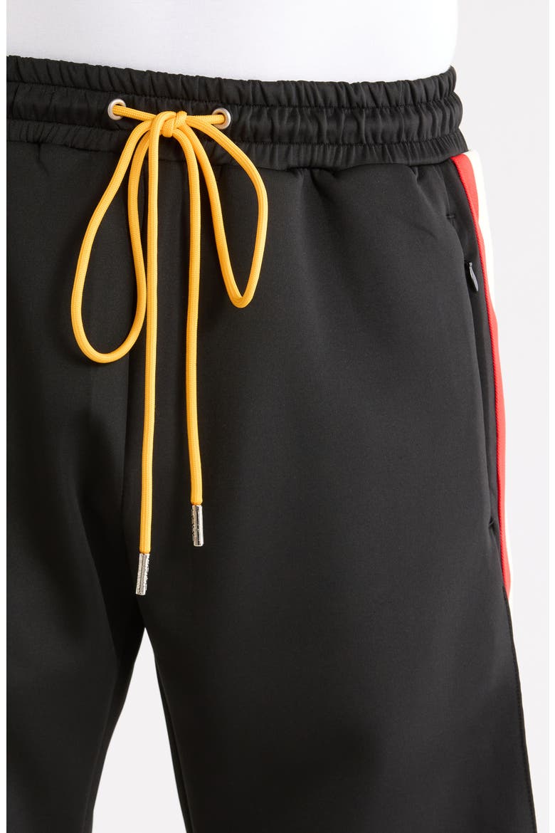 Striped Snap Pants, Alternate, color, BLACK/RED