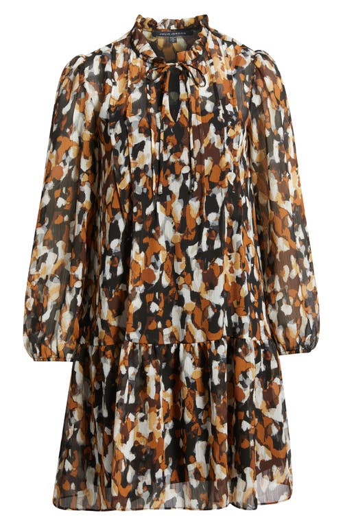 Julia Jordan Pintuck Long Sleeve Dress In Multi