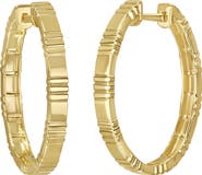 Bony Levy 14K Gold Textured Hoop Earrings