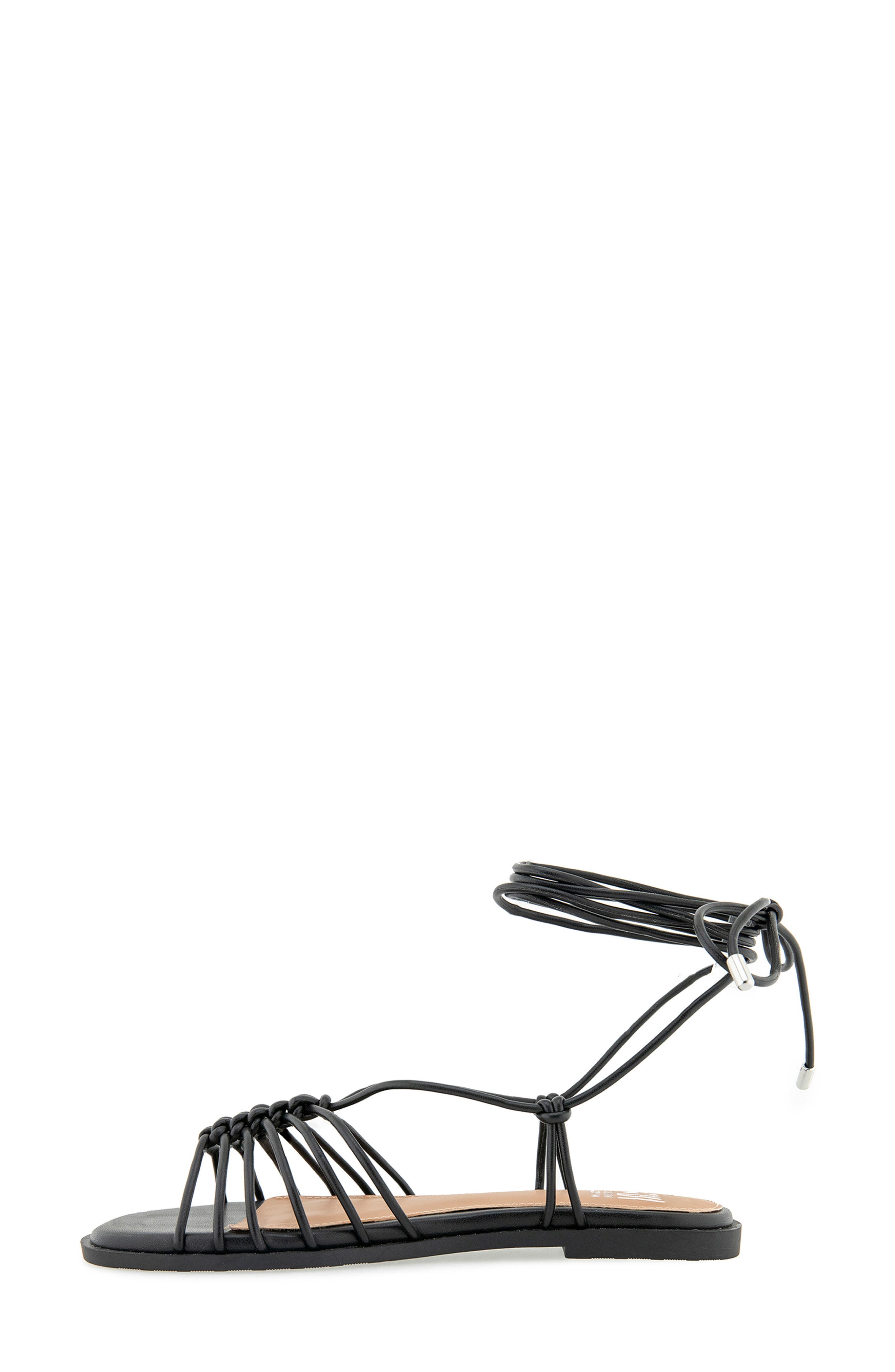 Rebecca Minkoff Caroline Ankle Wrap Sandal, Alternate, color, Black