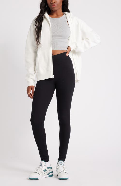 Bp. Oversize Zip Fleece Hoodie In White