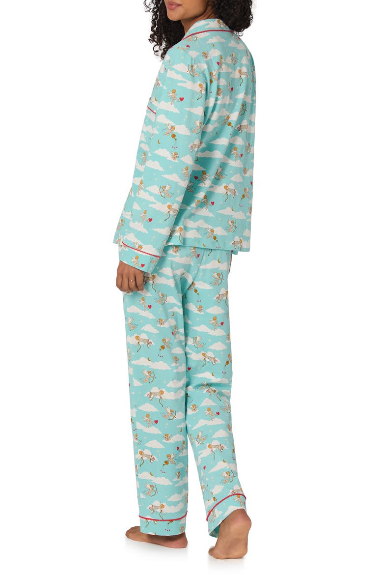 Print Stretch Organic Cotton Pajamas, Alternate, color, CHEEKY CUPID