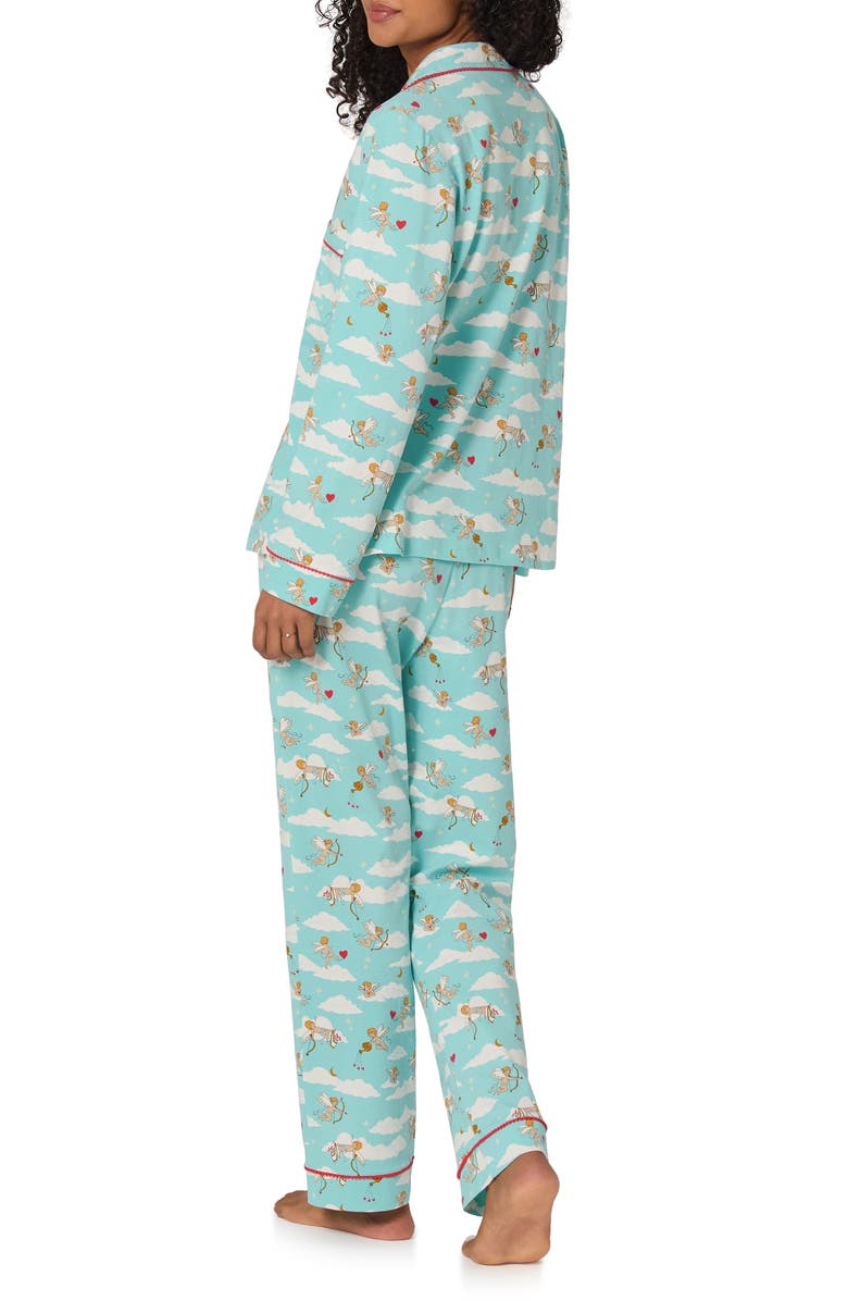 BedHead Pajamas Print Stretch Organic Cotton Pajamas, Alternate, color, Cheeky Cupid