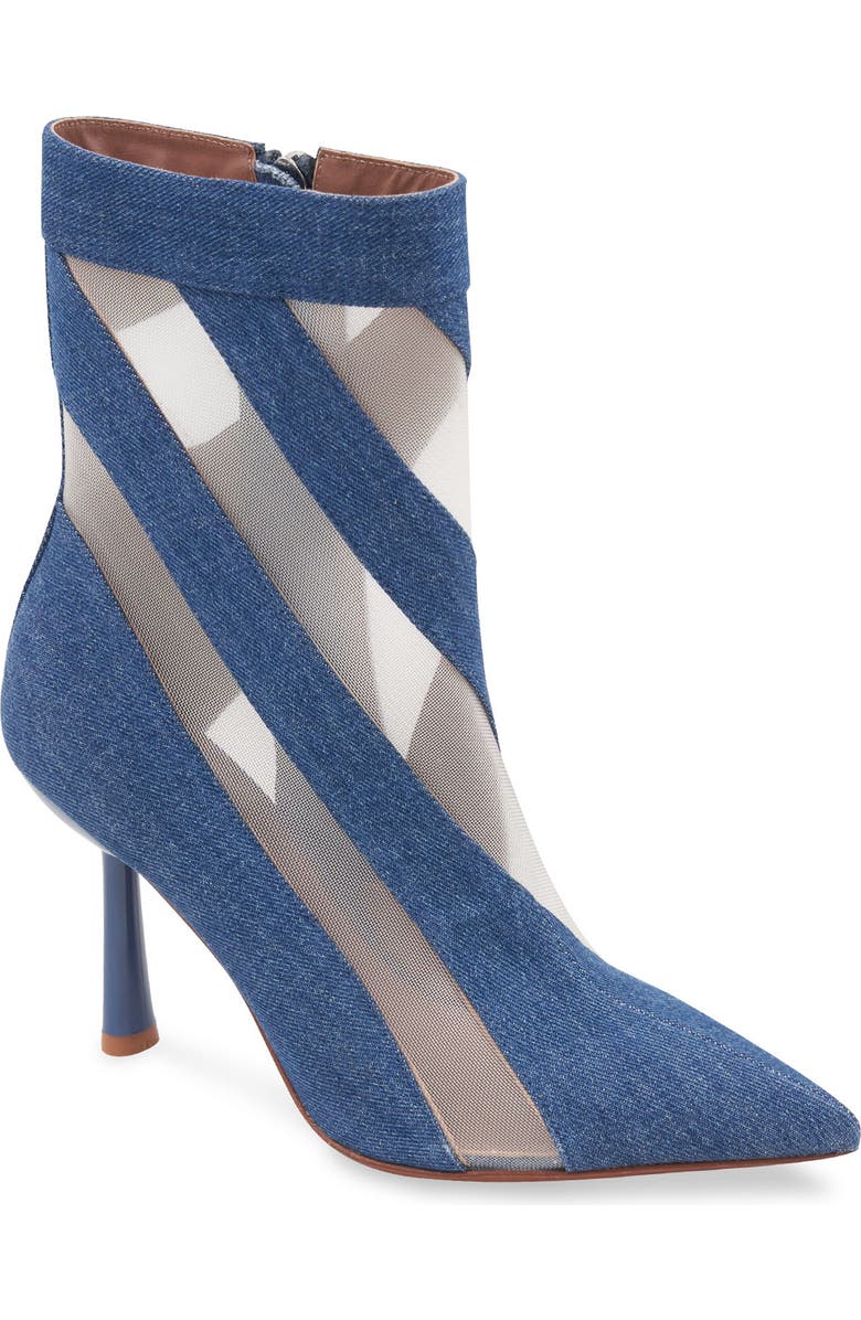 BCBGMAXAZRIA Reldo Mesh Bootie, Main, color, Medium Denim