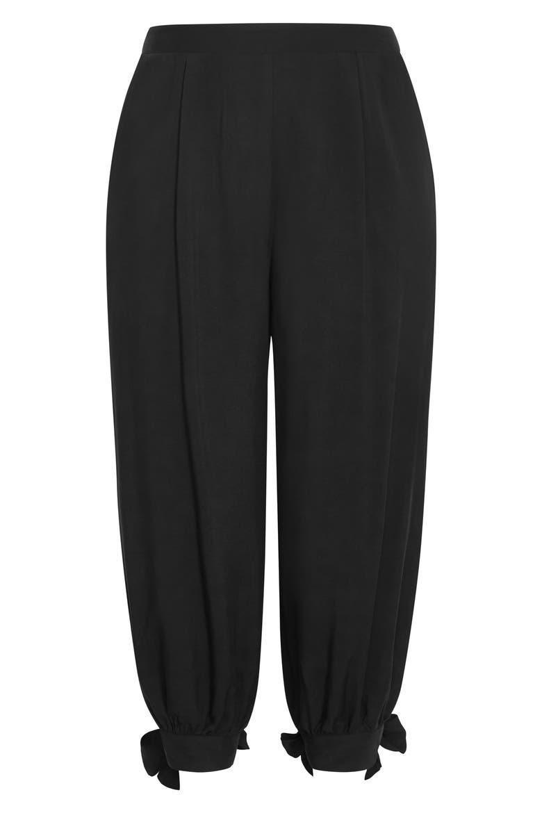 Billie Hem Tie Wide Leg Pants, Main, color, BLACK