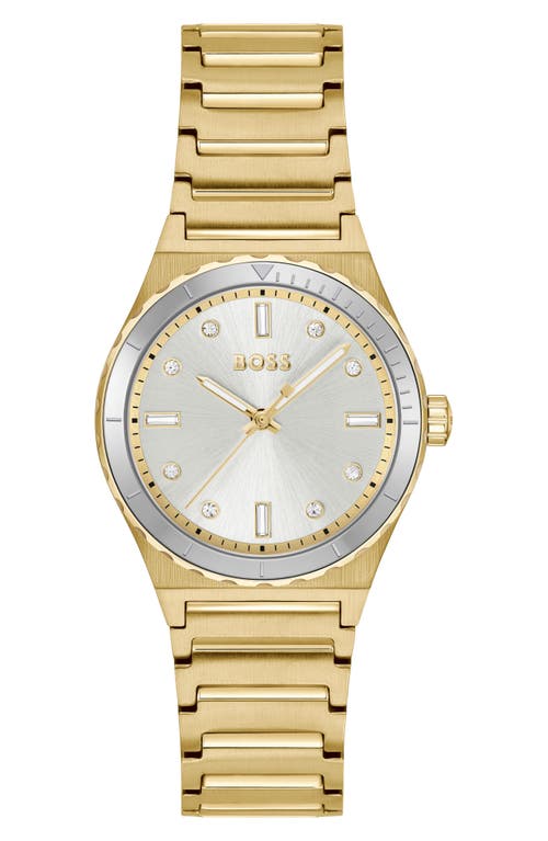 Hugo Boss Women's Candor Sport Quartz Ionic Plated Thin Gold-tone Stainless-steel Watch, 32mm In Gold