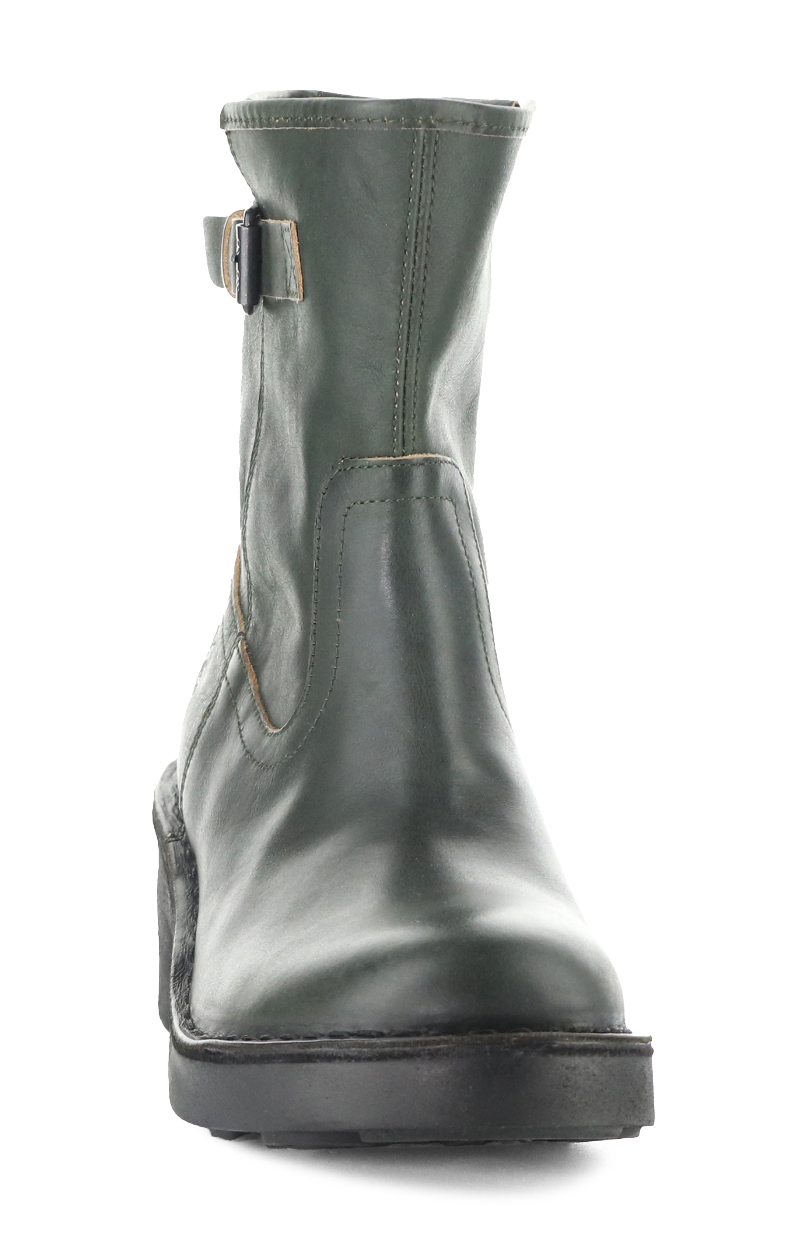 Naky Block Heel Bootie, Alternate, color, GREEN
