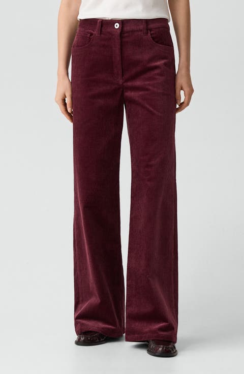 Wide Leg Corduroy Pants