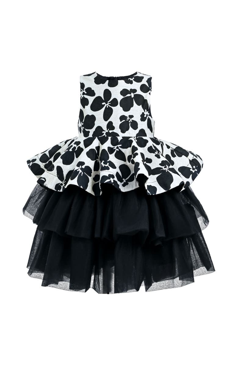 Tulleen Nazareen Dress, Main, color, Black