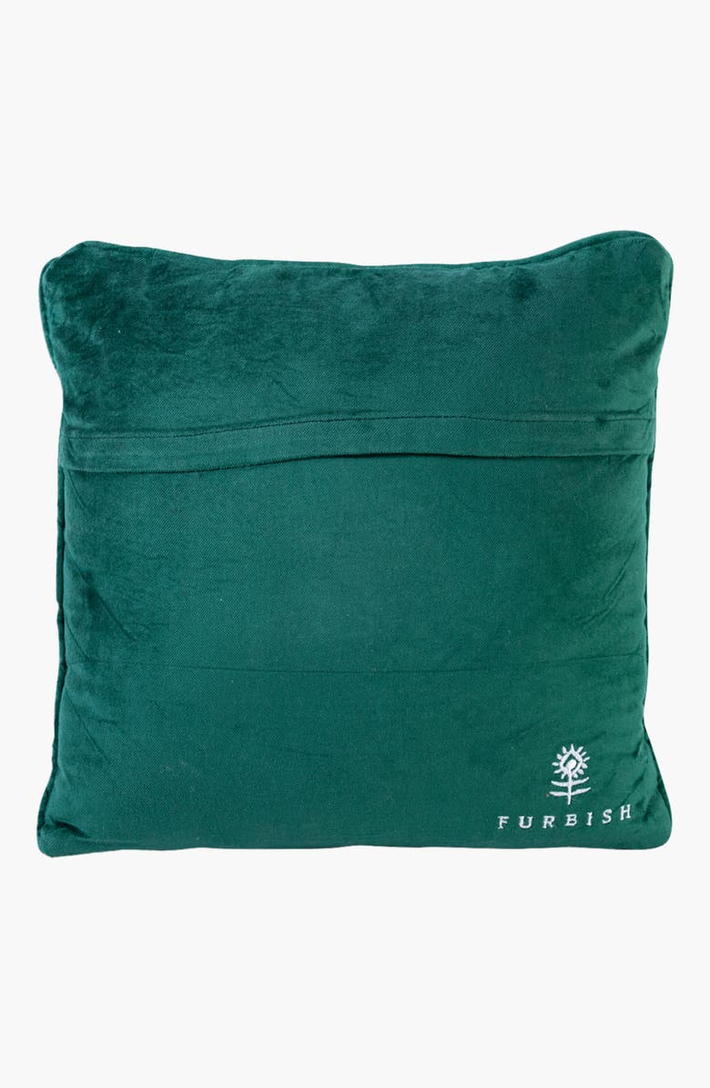 Furbish The Grinch Needlepoint Pillow, Alternate, color, Green