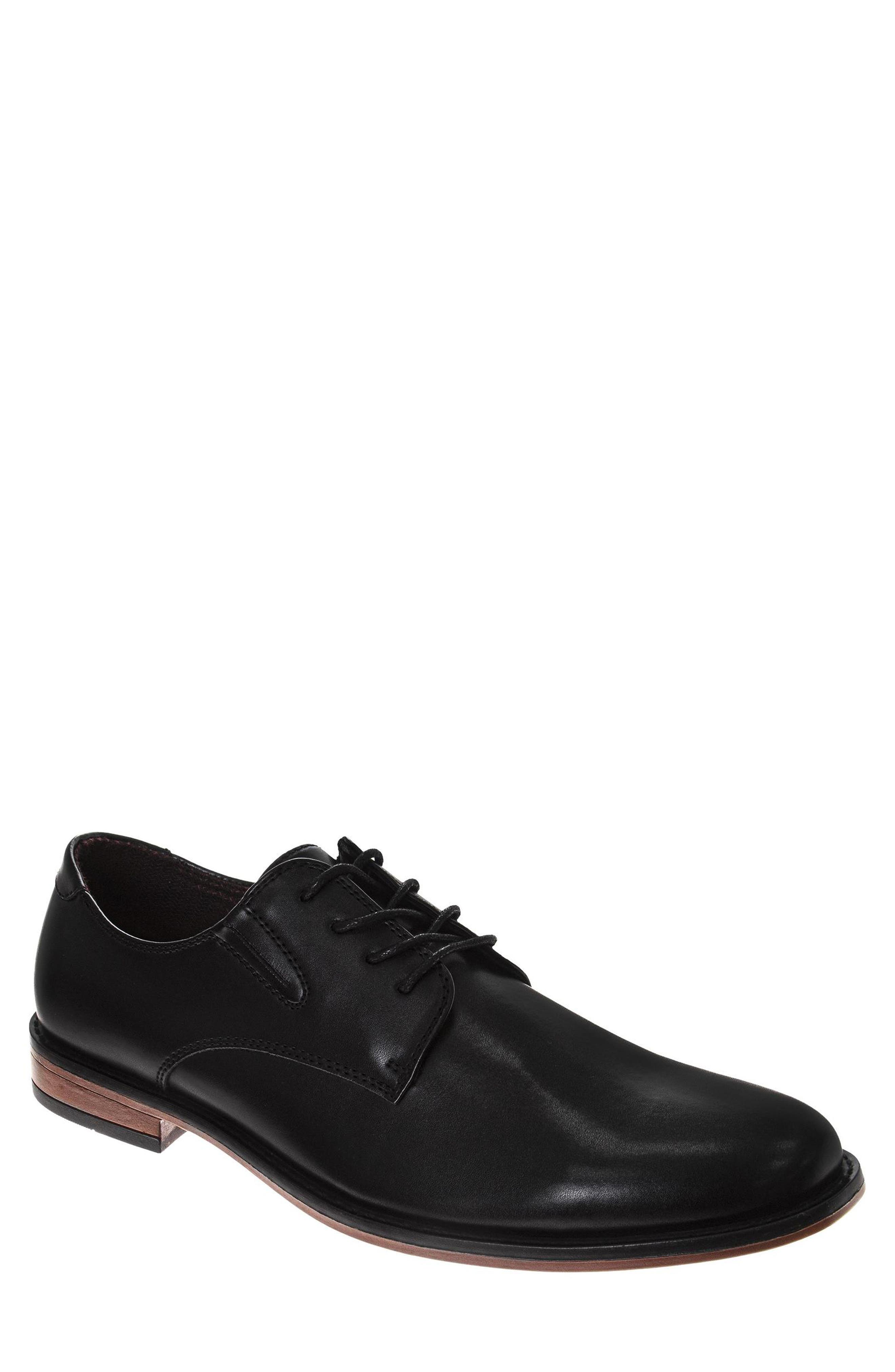 Plain Toe Faux Leather Derby
