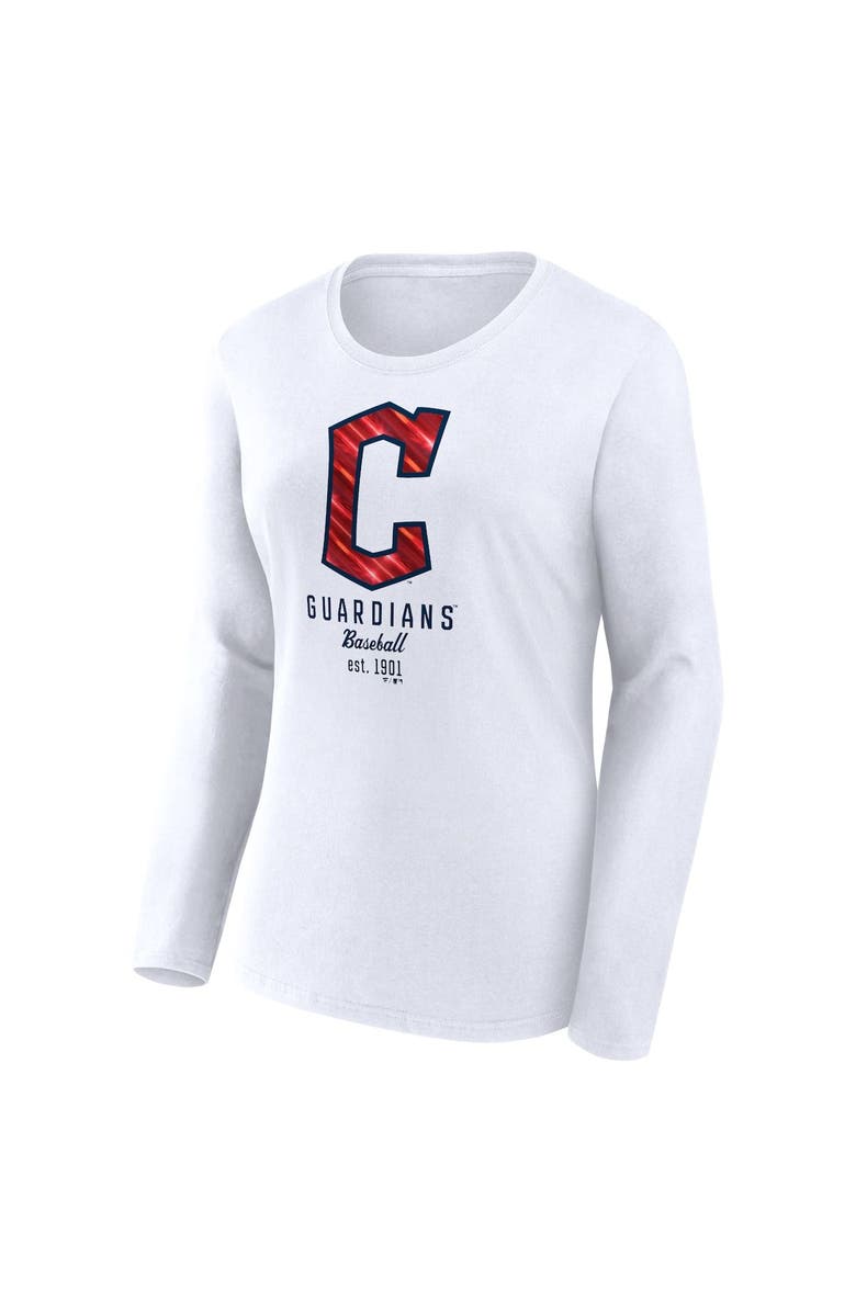 FANATICS Women's Fanatics Branded White Cleveland Guardians Long Sleeve T-Shirt, Alternate, color, White