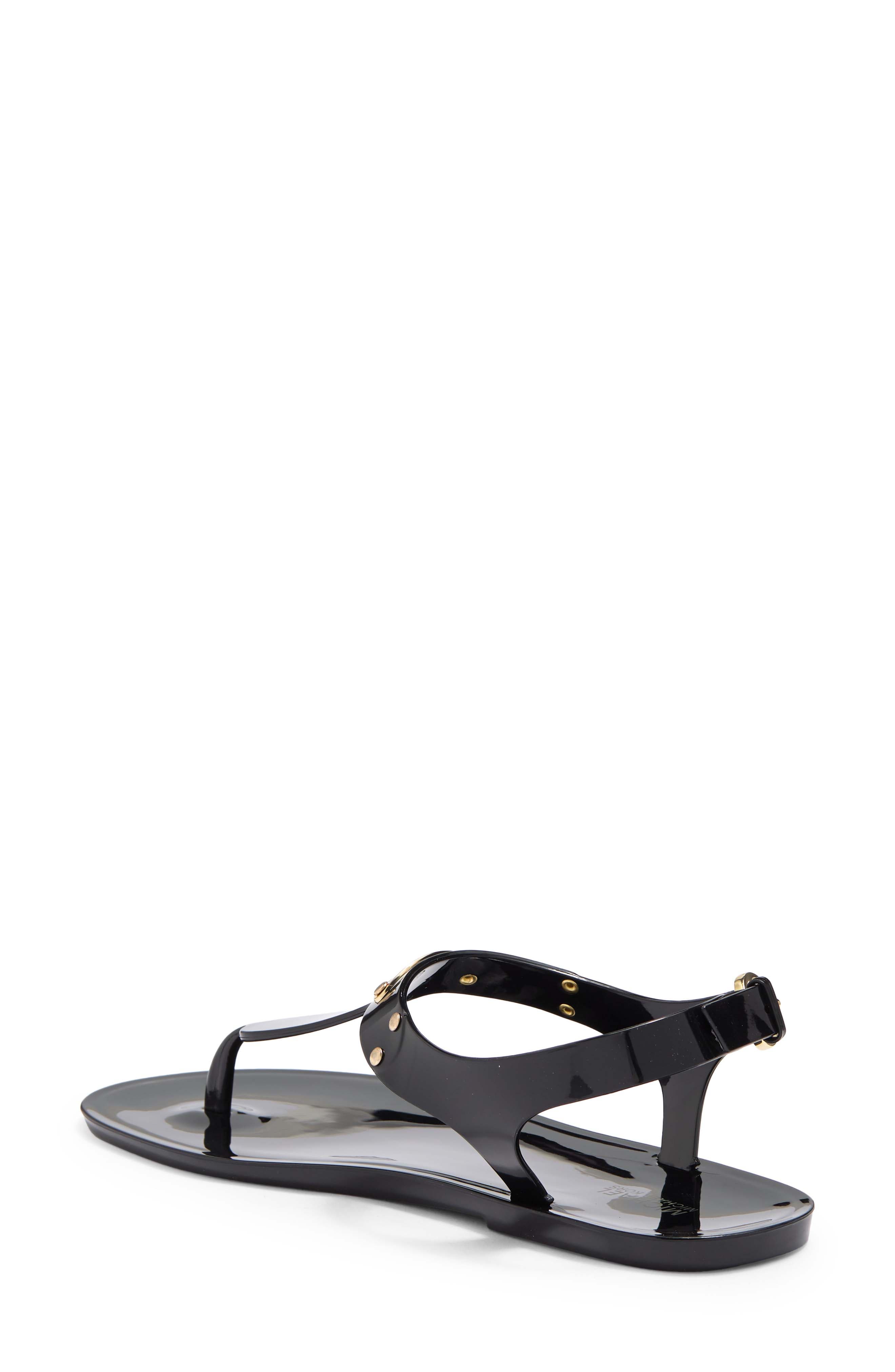 MICHAEL Michael Kors Logo Plate Jelly Sandal, Alternate, color, 