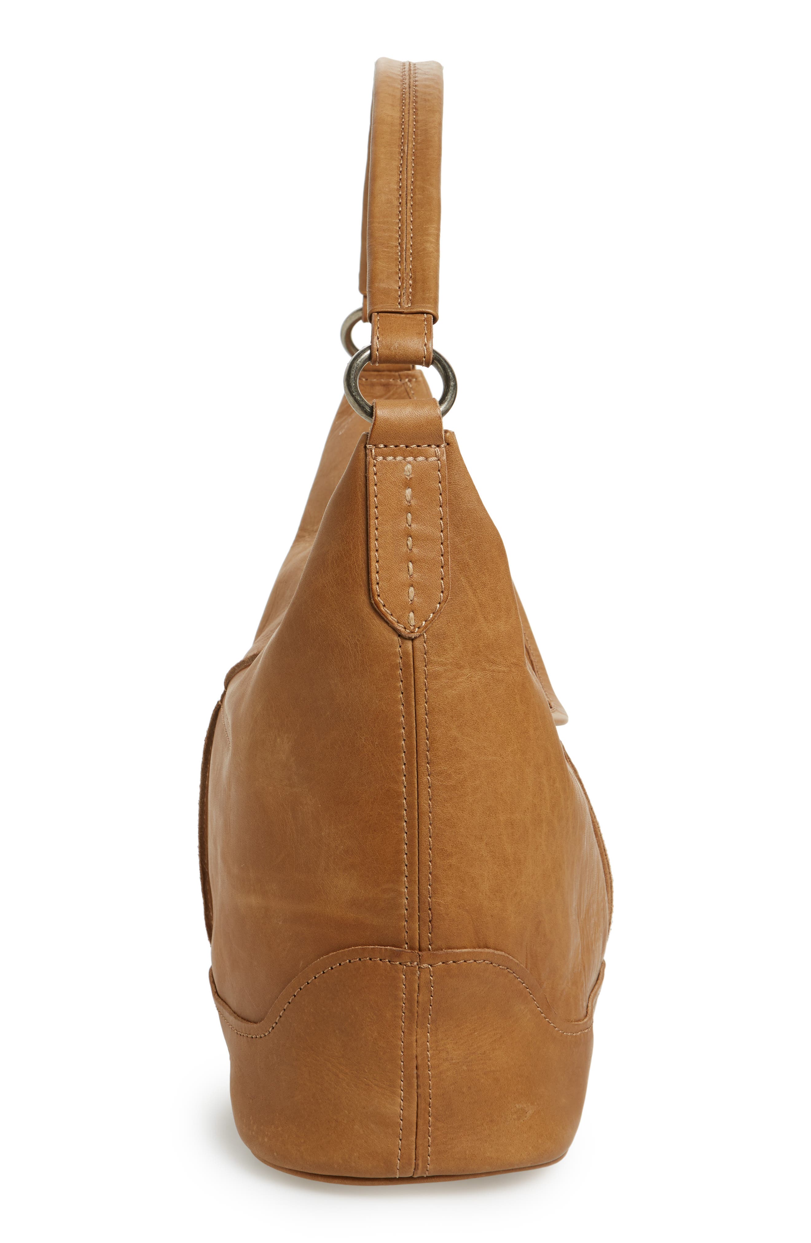 Cara Leather Hobo Bag, Alternate, color, BEIGE