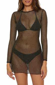 Becca Cozumel Long Sleeve Mesh Cover-Up Tunic