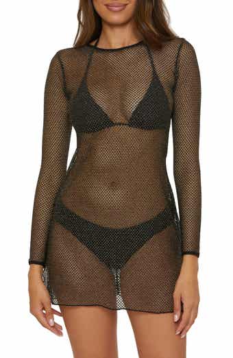 Becca Cozumel Long Sleeve Mesh Cover-Up Tunic