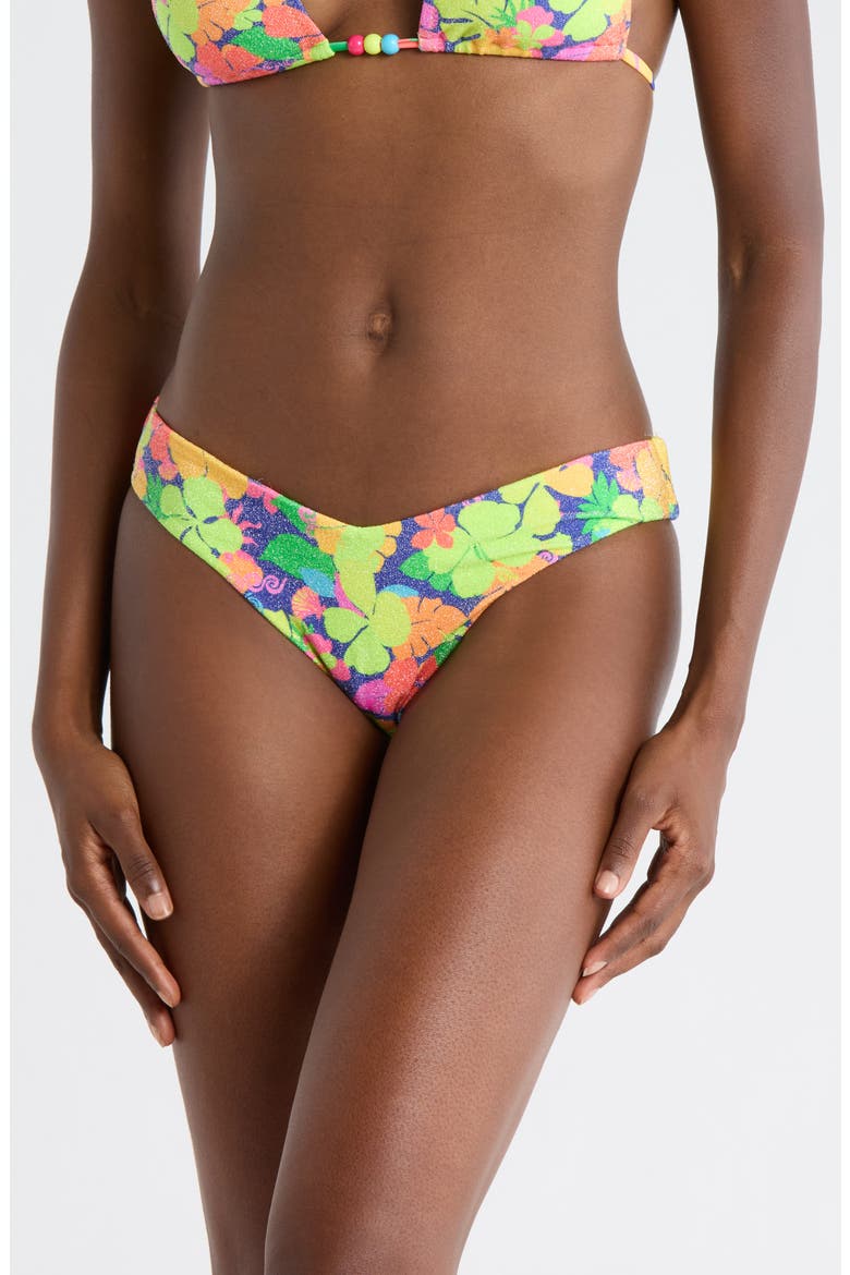 V-Cut Bikini Bottoms, Main, color, NEON SUNSET